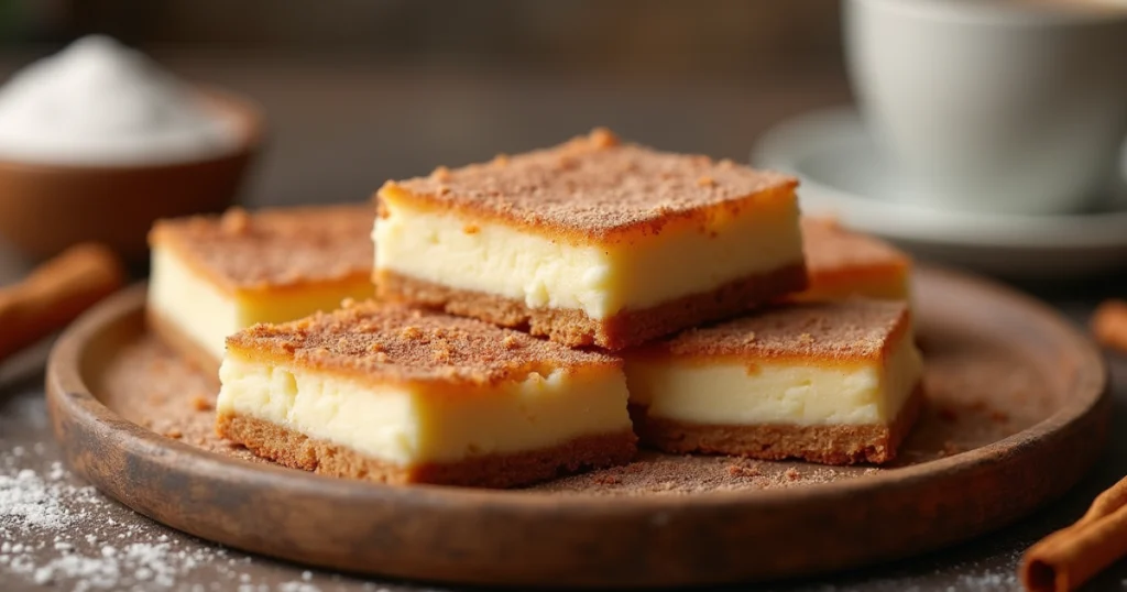 churro cheesecake bars